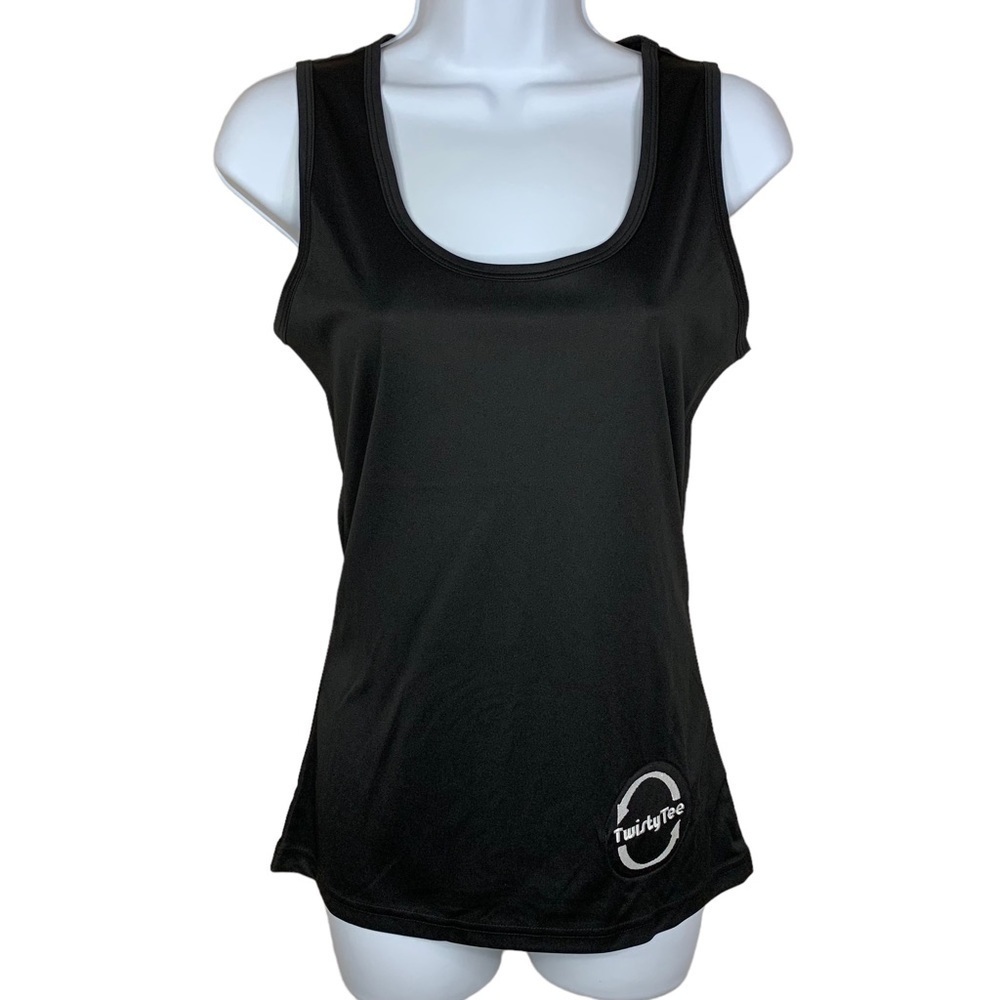 NEW Twisty Tee Black Tank Top Sleeveless Stretch Breathable Medium